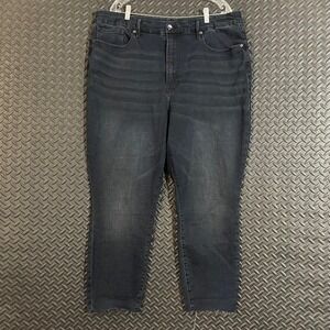 Good American Jeans Blue Black Wash‎ High Rise Women's Size 22